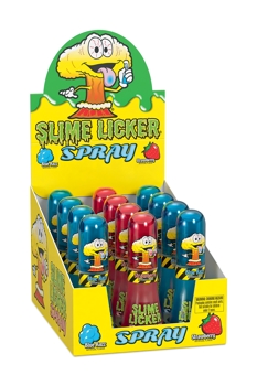 Toxic Waste Slime Licker Spray Blue Razz and Strawberry 0.95oz 12ct